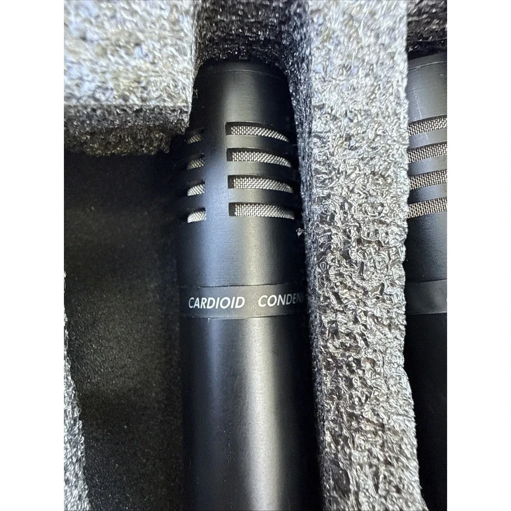 Nady CM 88 Cardioid Condenser Microphones 1 Pair Nady Hard Carrying Case ~Tested